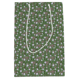 Bolsa De Regalo Mediana Tonos Terrestres Lindos Pequeñas Bluets Flores Sil