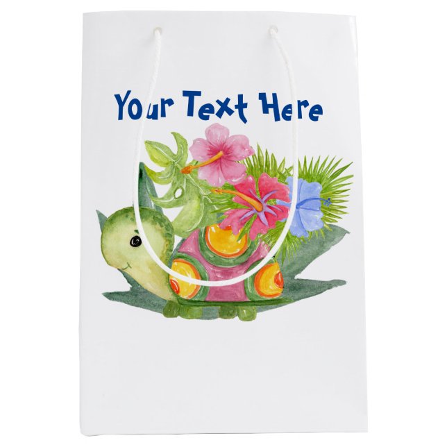 Bolsa De Regalo Mediana Tortuga Cuta (Anverso)