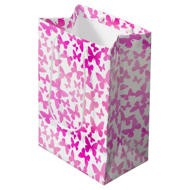 Bolsa De Regalo Mediana Toss de mariposa (rosa) (Angulo Anverso)