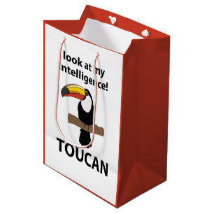 Bolsa De Regalo Mediana Toucan Toco Bird Tropical Funny