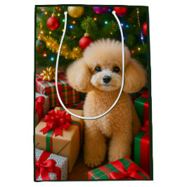 Bolsa De Regalo Mediana Toy Poodle Holiday Card