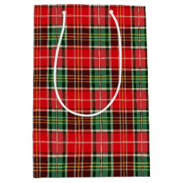 Bolsa De Regalo Mediana Traditional Christmas Plaid