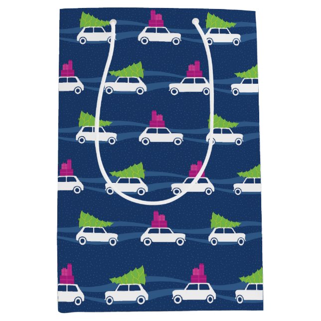 Bolsa De Regalo Mediana Tráfico de Mini Cooper Navidades (Anverso)