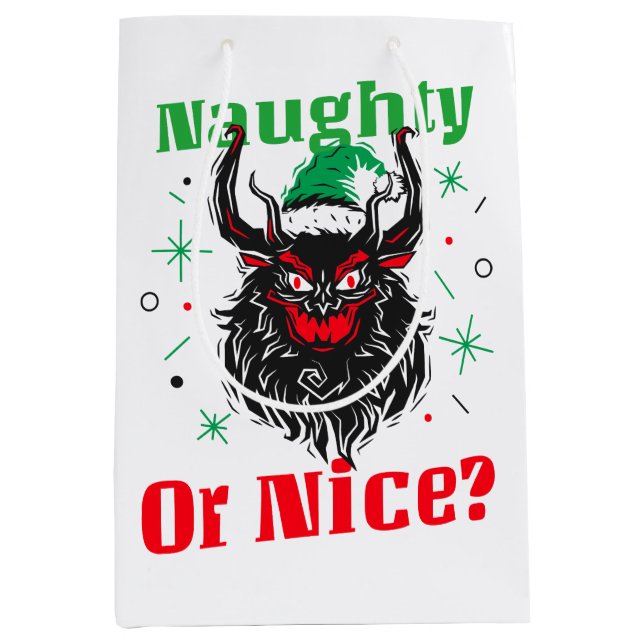 Bolsa De Regalo Mediana traviesa o simpática, Krampus (Anverso)