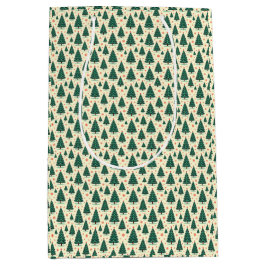 Bolsa De Regalo Mediana Trees and Snowflakes