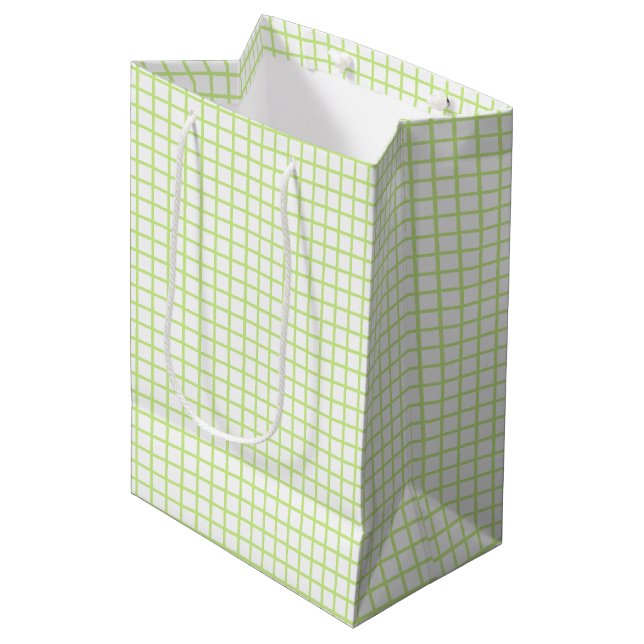 Bolsa De Regalo Mediana Trellis Spring Verde - Blanco (Angulo Anverso)