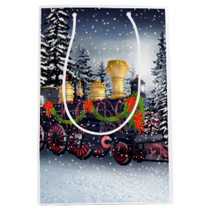 Bolsa De Regalo Mediana Tren del navidad