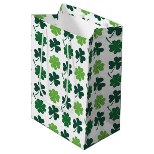 Bolsa De Regalo Mediana Trepadores y tréboles de cuatro hojas lindos