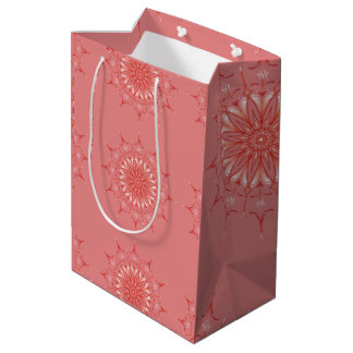 Bolsa De Regalo Mediana Tres estilos mandala mod melocotón