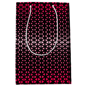 Bolsa De Regalo Mediana Triángulo.Pattern.shade.pink.02 BG negro