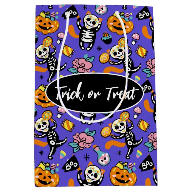Bolsa De Regalo Mediana Truco o truco de Halloween (Anverso)