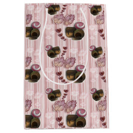 Bolsa De Regalo Mediana Truffle- Stripes