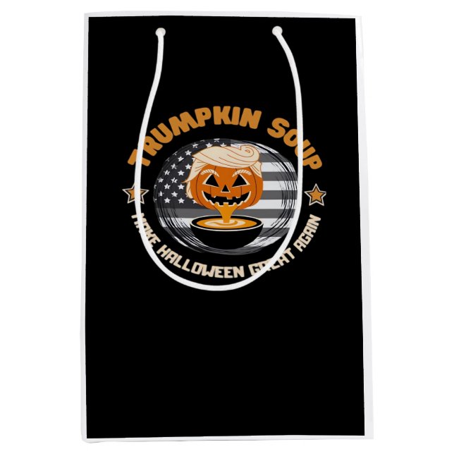 Bolsa De Regalo Mediana Trumpkin hace que Halloween sea grande otra vez so (Anverso)