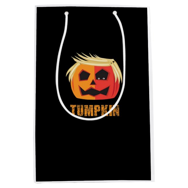 Bolsa De Regalo Mediana Trumpkin Halloween (Anverso)