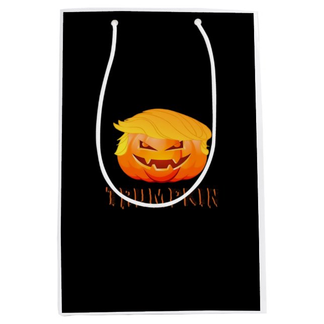 Bolsa De Regalo Mediana Trumpkin Halloween Classic (Anverso)