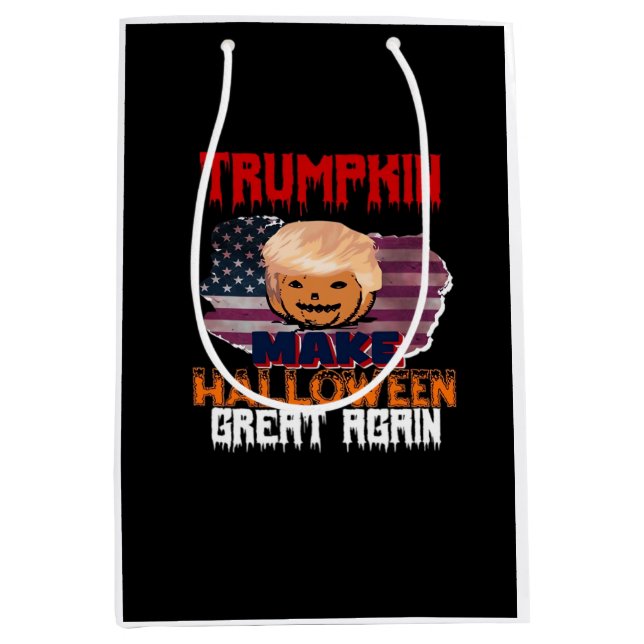 Bolsa De Regalo Mediana Trumpkin Halloween Classic (Anverso)