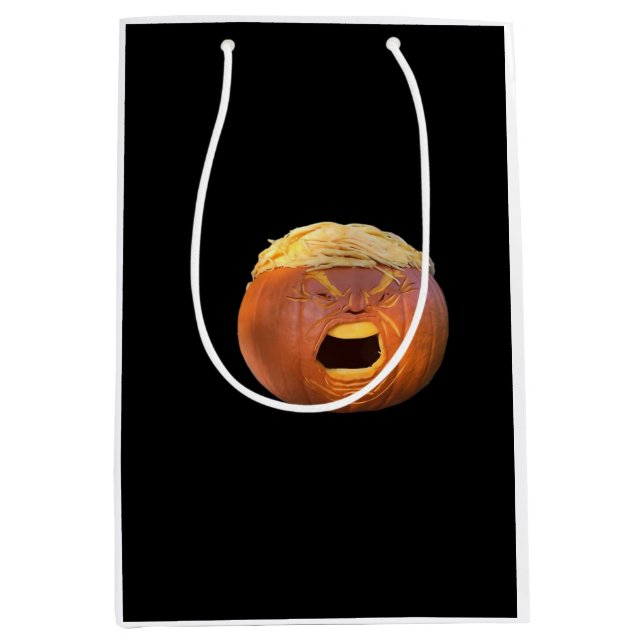 Bolsa De Regalo Mediana Trumpkin - Halloween divertido (Anverso)