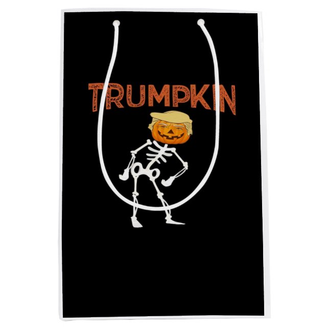 Bolsa De Regalo Mediana Trumpkin Halloween Funny Classic (Anverso)