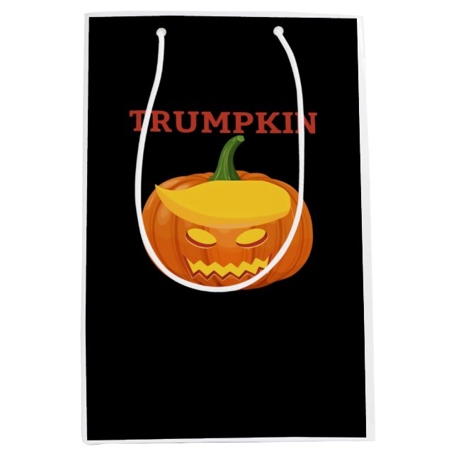 Bolsa De Regalo Mediana Trumpkin Jack-O-Lantern Classic (Anverso)
