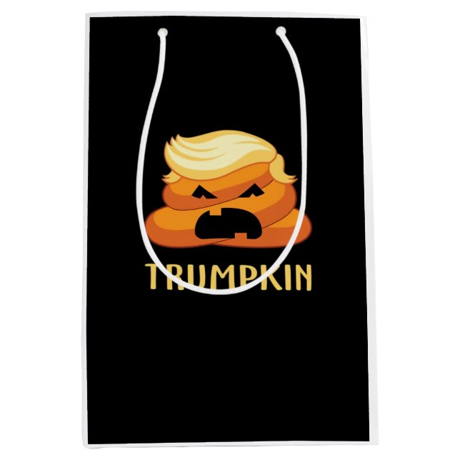 Bolsa De Regalo Mediana Trumpkin Poop Funny Halloween (Anverso)