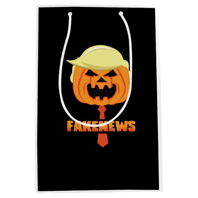 Bolsa De Regalo Mediana Trumpkin vuelve a hacer grande a Halloween (Anverso)