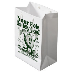 Bolsa De Regalo Mediana Tu hoyo es mi meta divertido golf golfing golfista