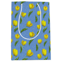 Bolsa De Regalo Mediana Tulipanes amarillos
