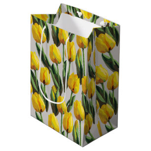 Bolsa De Regalo Mediana Tulipanes amarillos