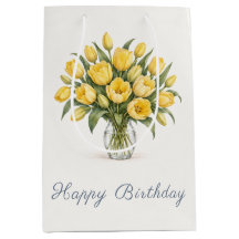 Tulipanes Amarillos Feliz Cumpleaños