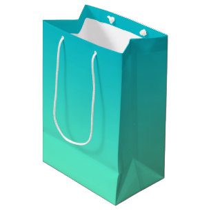 Bolsa De Regalo Mediana Turquesa Ombre