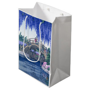 Bolsa De Regalo Mediana ukiyoe - hasui - Wisteria Nº 34 en Kameido -