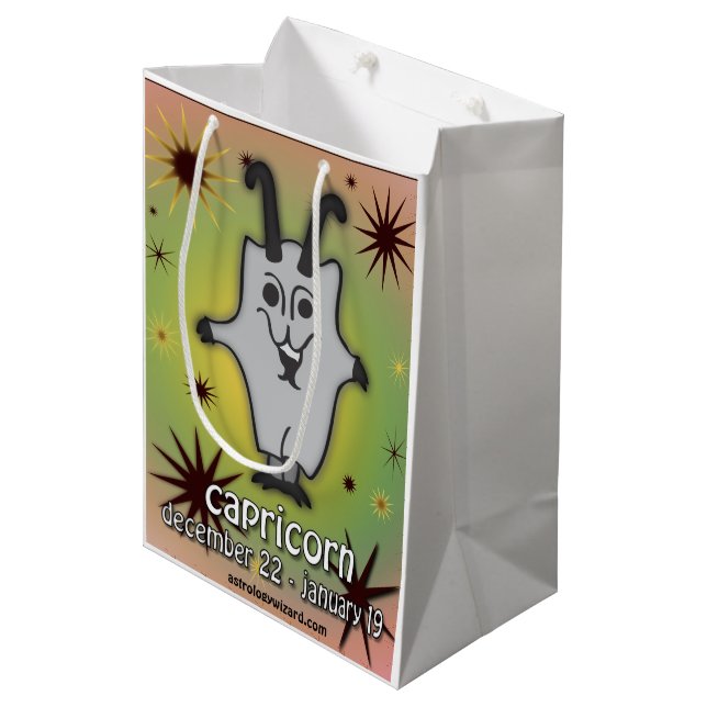 Bolsa De Regalo Mediana Un bolso del regalo de la muestra del zodiaco para (Angulo Anverso)
