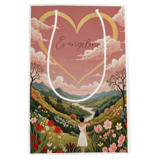 Bolsa De Regalo Mediana Un Chica con una mirada sentida y personalizada