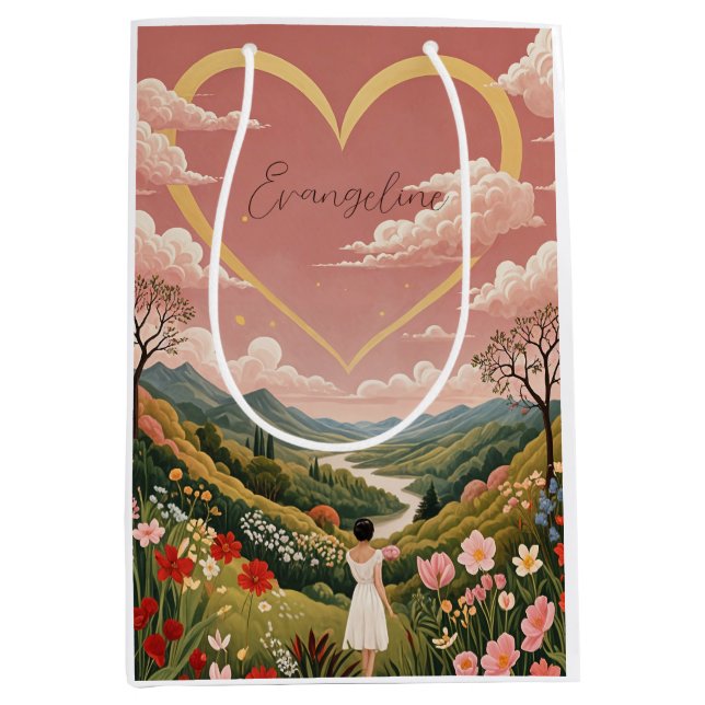 Bolsa De Regalo Mediana Un Chica con una mirada sentida y personalizada (Anverso)