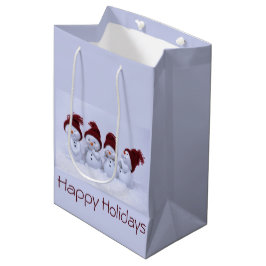 Bolsa De Regalo Mediana Un cuarteto de muñecos de nieve
