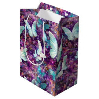 Bolsa De Regalo Mediana Un diseño de la serie de mariposas místicas 7