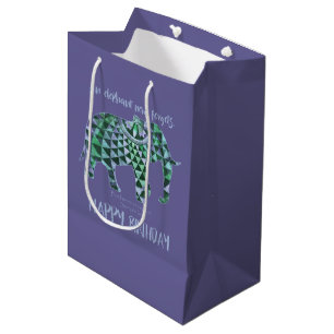 Bolsa De Regalo Mediana Un elefante nunca olvida - Tarjeta de cumpleaños 4