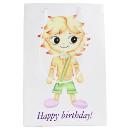 Bolsa De Regalo Mediana Un niño pequeño y gracioso