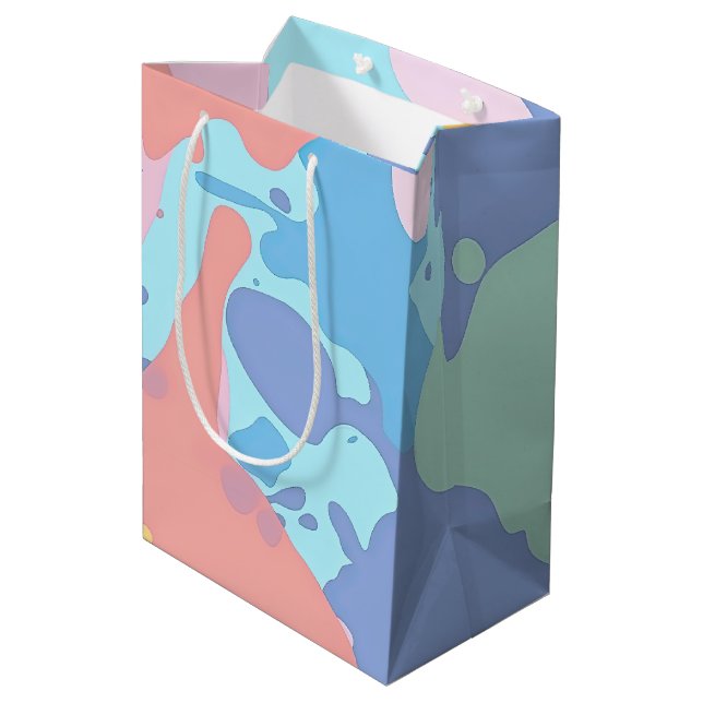 Bolsa De Regalo Mediana Un patrón desordenado de manchas de pintura (Angulo reverso)