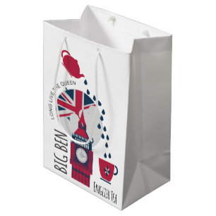 Bolsa De Regalo Mediana Un punto del té inglés