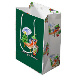 Bolsa De Regalo Mediana Una navidad navideña chilli bajo la sombra del sol