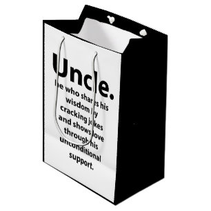 Bolsa De Regalo Mediana Uncle Birthday Inspirador Funny