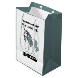 Bolsa De Regalo Mediana Unicornio Conectado Con El Universo Unicornio