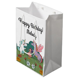Bolsa De Regalo Mediana Unicornio mágico