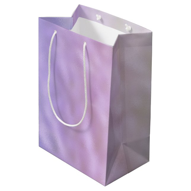 Bolsa De Regalo Mediana Unicornio morado (Angulo reverso)