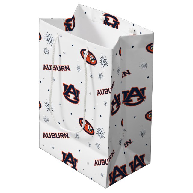 Bolsa De Regalo Mediana Universidad Auburn | Patrón de vacaciones (Angulo Anverso)