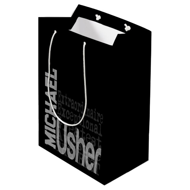 Bolsa De Regalo Mediana Usher Extraordinaire PERSONALIZADO (Angulo reverso)