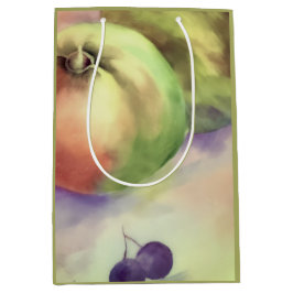 Bolsa De Regalo Mediana Uvas de manzana envolver regalo - cosecha de fruta