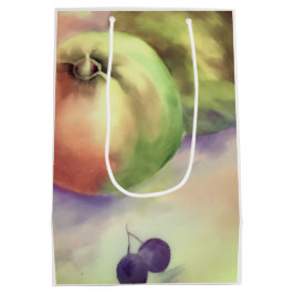 Bolsa De Regalo Mediana Uvas de manzana envolver regalo - cosecha de fruta