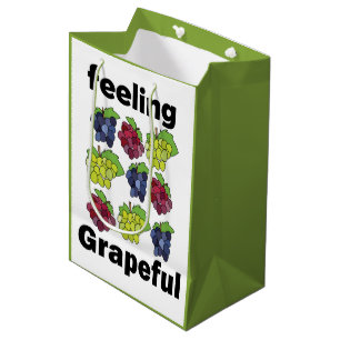 Bolsa De Regalo Mediana Uvas Fruta Sentimiento Agradecido Chiste Divertido